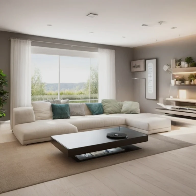 Thermostat HeatLogicAI intelligent installé dans un salon moderne